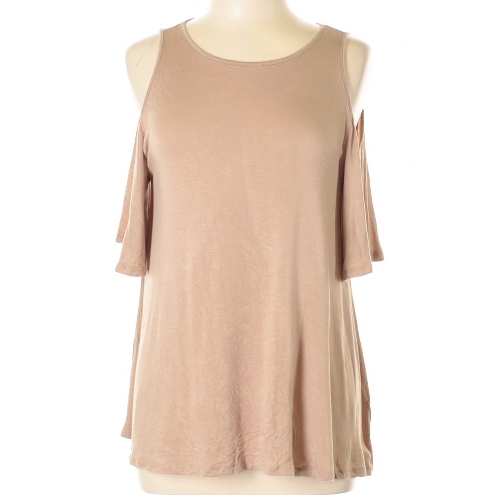 Active USA Short Sleeve Women's Cold Shoulder Top Size Large